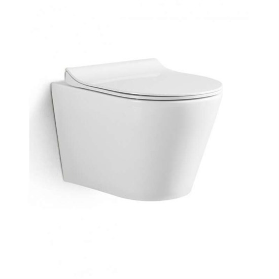 Унитаз подвесной Domincare DC8272TWH безободковый, с микролифтом, торнадо - копия 10424