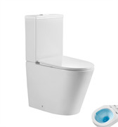 Унитаз‑компакт Domincare DC7550TTP безободковый, с микролифтом, торнадо 10420