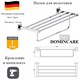 Полка для ванной комнаты с держателем для полотенец латунная D&C Domincare DC8924CR хром DC8924CR