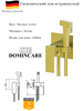 Гигиенический душ встраиваемый со смесителем D&C Domincare DC01972BG матовое золото 10545