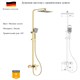 Душевая система с тропическим душем D&C Domincare DC01125BG матовое золото DC01125BG