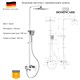 Душевая система со смесителем и тропическим душем D&C Domincare DC01224CR хром 10175