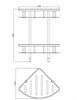Полка угловая латунная 2 ярусная в ванную D&C Domincare DC4142CR хром DC4142CR